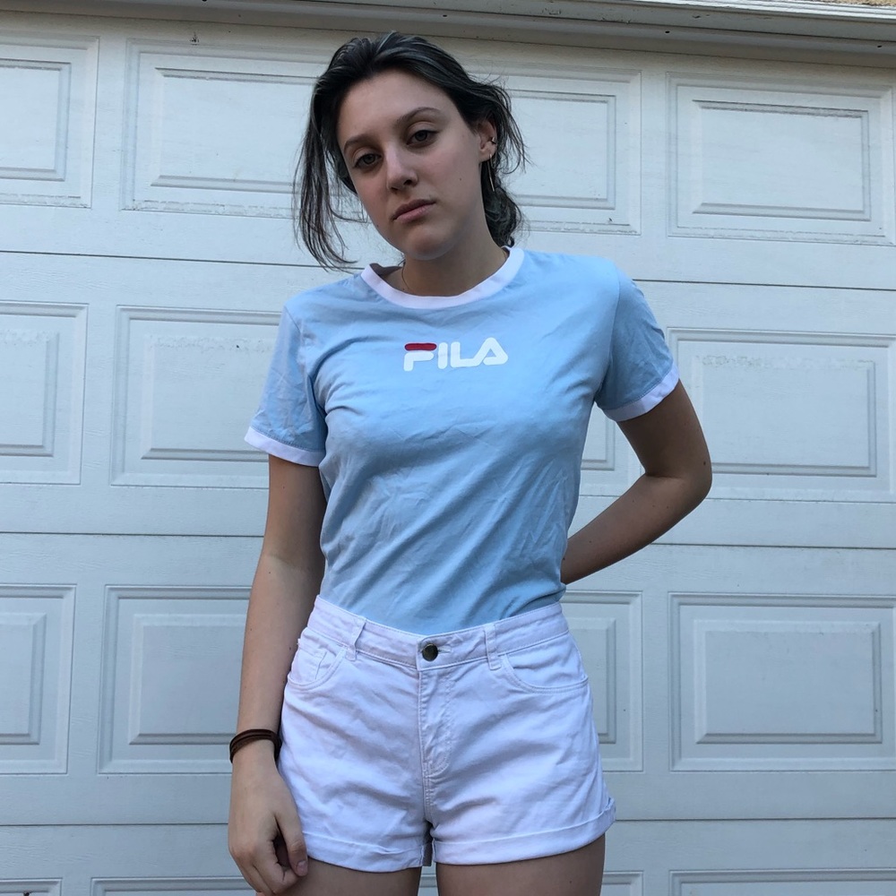 Fila Shirt in Baby Blue.